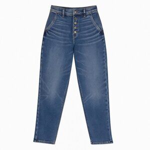 AMERICAN EAGLE Stretch High-Rise Button-Fly Mom Jeans - Size 2 Short